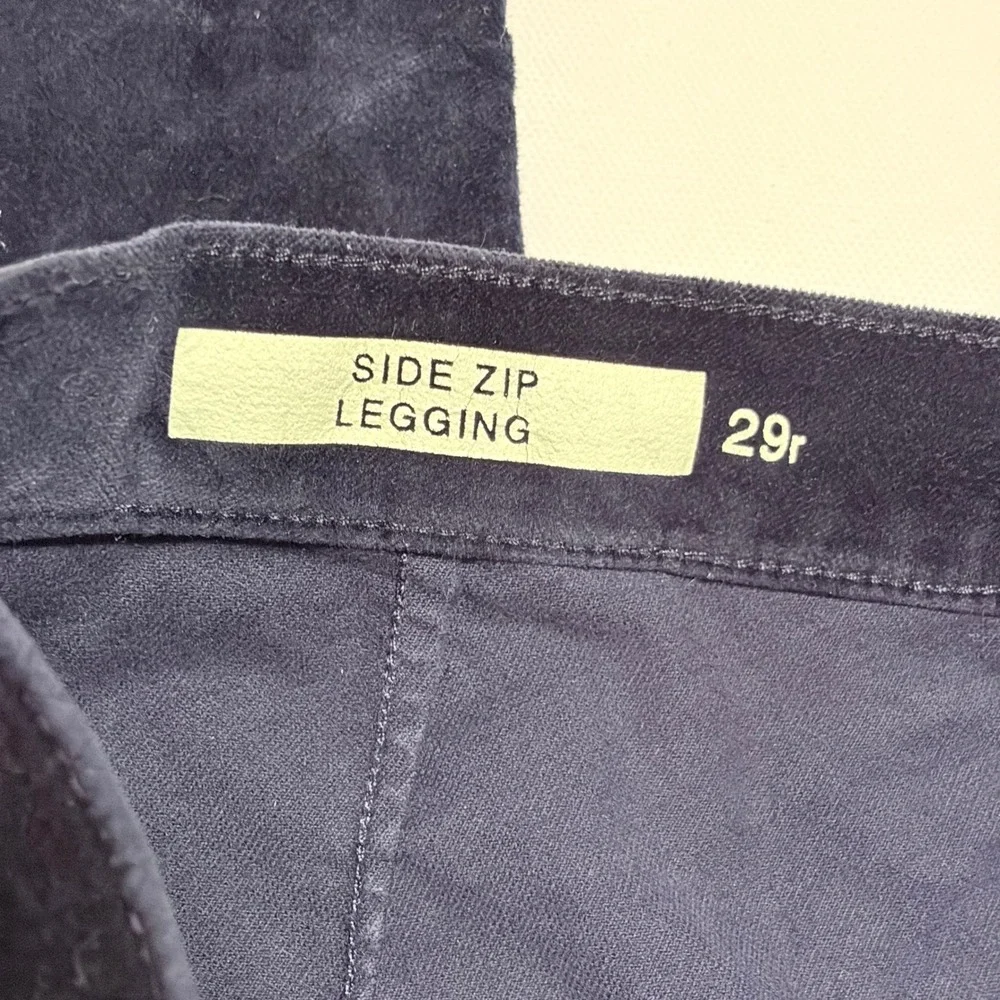 Gap 1969 Side Zip Legging 29 Navy Velvet Skinny High Rise Pants Tapestry Navy